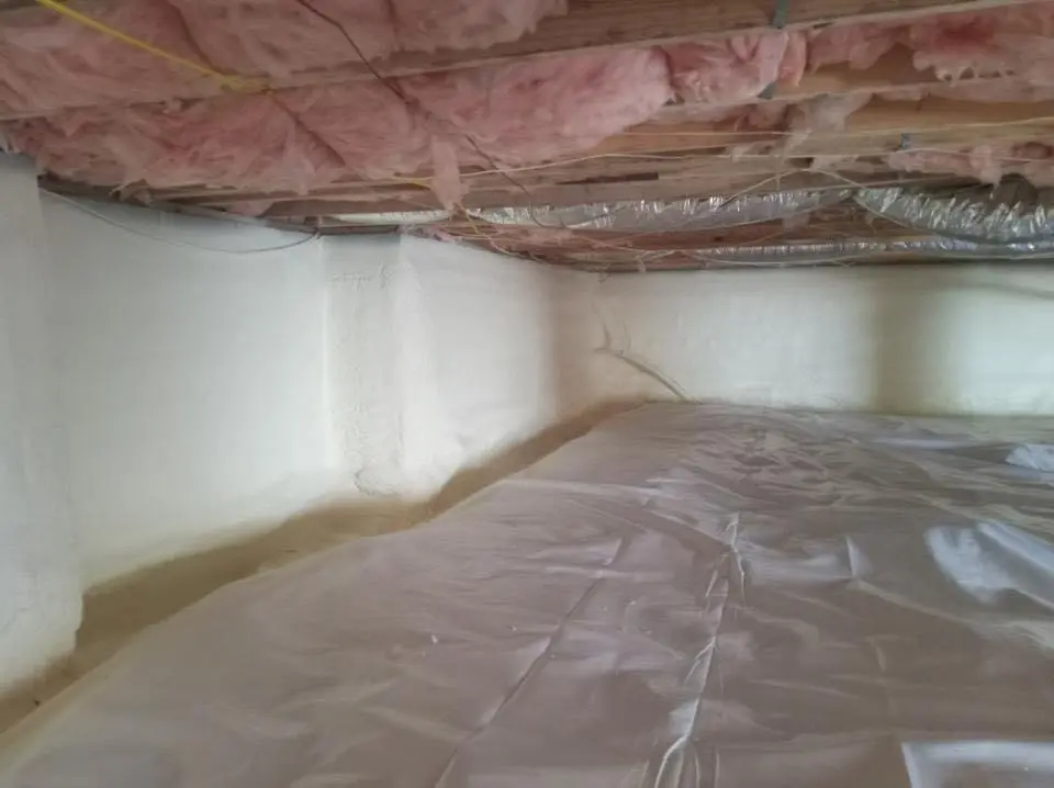 Crawl space encapsulation with closed-cell spray foam for Spray Foam Roofing in La Vergne